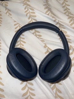 Blue wireless headphones